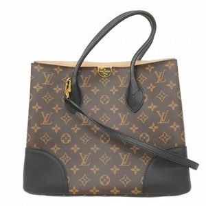 Louis Vuitton Handbag Black Noir Monogram Flandrin Brown